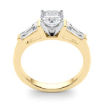 Round Three Stone Lab Grown Diamond Engagement Ring - VS1 D/E/F | 14K & 18K Gold | Platinum | Round Lab Diamond | Picasso Gold & Diamond Chicago
