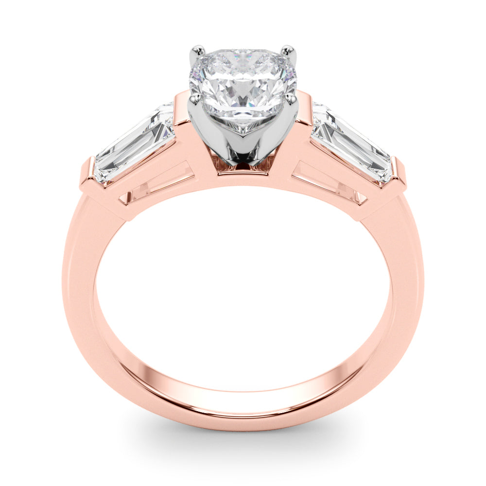 Round Three Stone Lab Grown Diamond Engagement Ring - VS1 D/E/F | 14K & 18K Gold | Lab Grown Diamond Engagement Ring | Picasso Gold & Diamond | Chicago