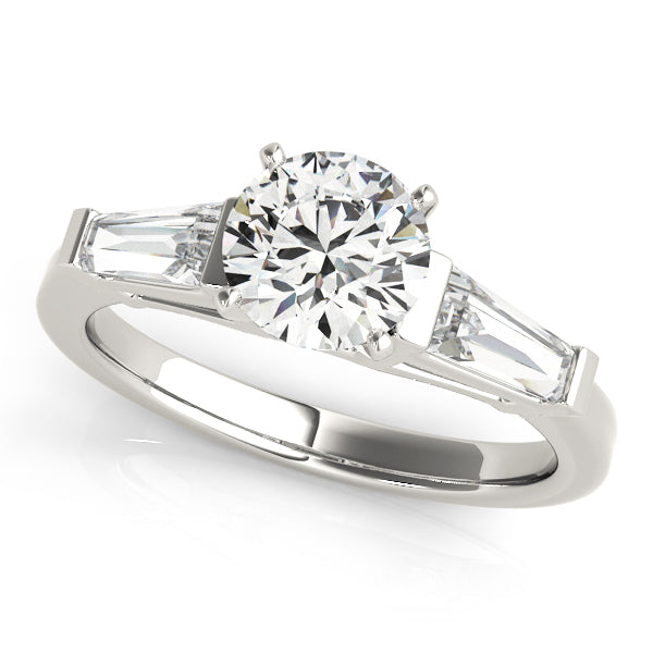 Round Three Stone Lab Grown Diamond Engagement Ring - VS1 D/E/F | 14K & 18K Gold | 14K White Gold | Round Lab Diamond | Picasso Gold & Diamond Chicago