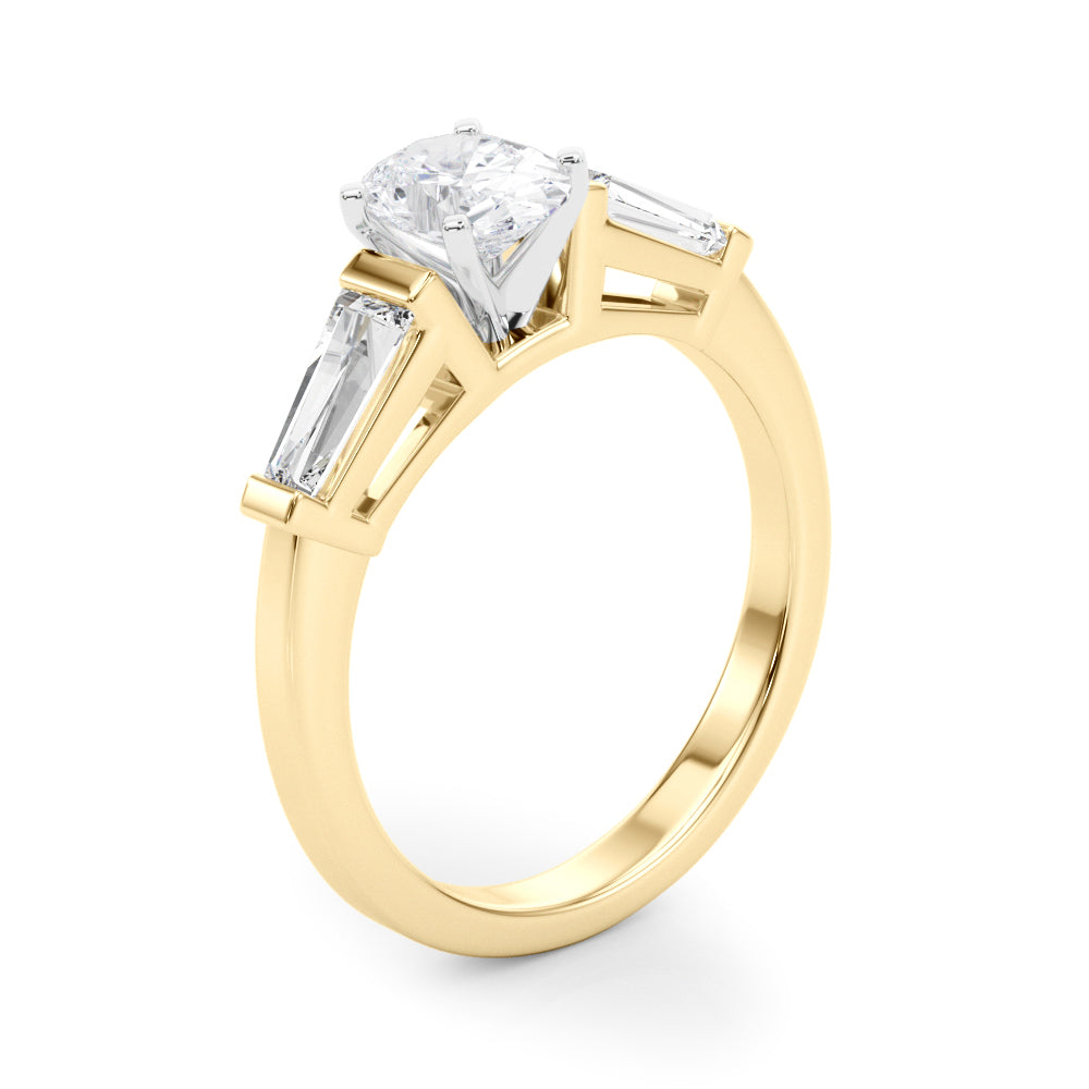 Round Three Stone Lab Grown Diamond Engagement Ring - VS1 D/E/F | 14K & 18K Gold | Lab Grown Diamond Engagement Ring | Picasso Gold & Diamond | Chicago
