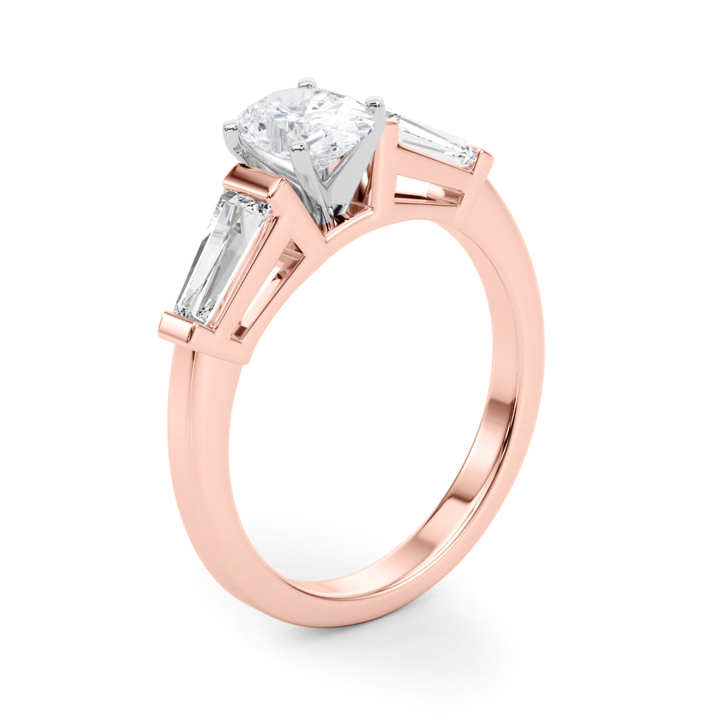 Round Three Stone Lab Grown Diamond Engagement Ring - VS1 D/E/F | 14K & 18K Gold | Lab Grown Diamond Engagement Ring | Picasso Gold & Diamond | Chicago