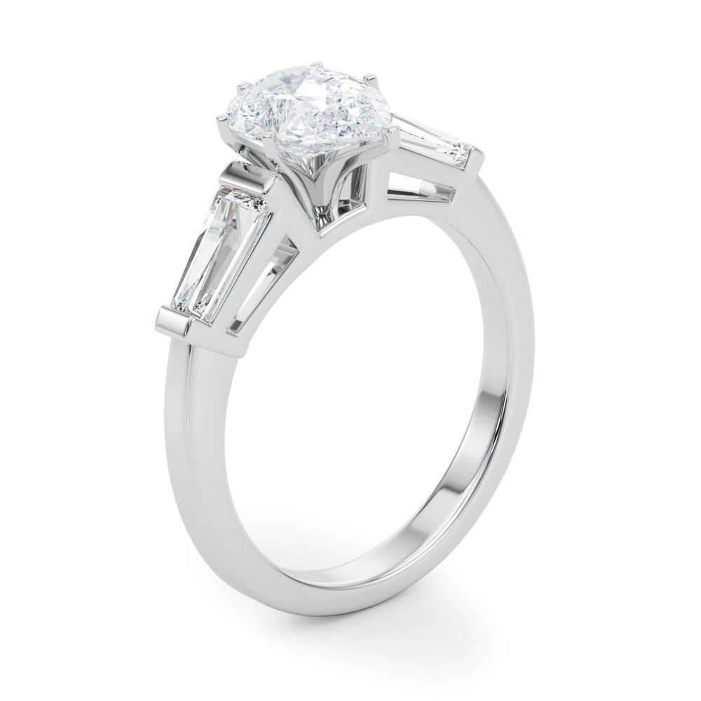 Round Three Stone Lab Grown Diamond Engagement Ring - VS1 D/E/F | 14K & 18K Gold | 18K Yellow Gold | Round Lab Diamond | Picasso Gold & Diamond Chicago