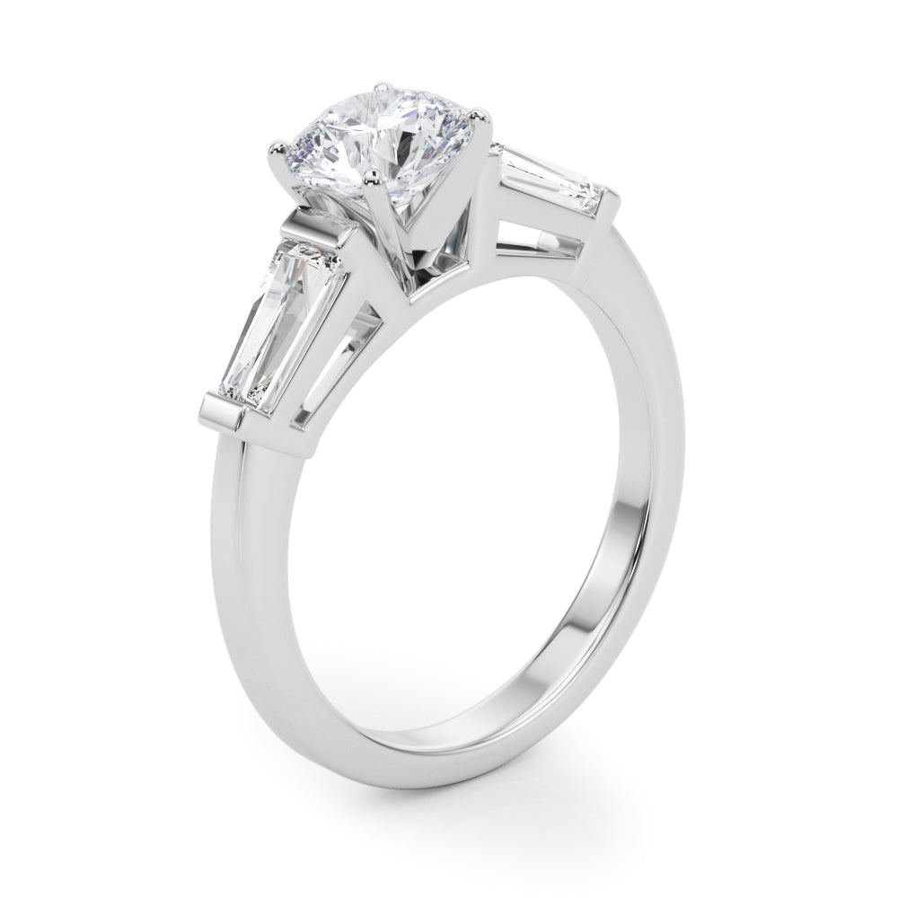 Round Three Stone Lab Grown Diamond Engagement Ring - VS1 D/E/F | 14K & 18K Gold | 18K White Gold | Round Lab Diamond | Picasso Gold & Diamond Chicago