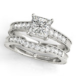 1 7/8 ct Lab Grown Diamond Engagement Ring Setting in 14K White Gold