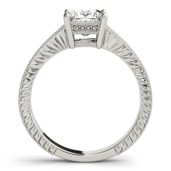 1 7/8 ct Lab Grown Diamond Engagement Ring Setting in 14K White Gold