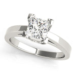 Princess Lab Grown Diamond Solitaire Ring in 14K gold and platinum