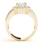 Oval Lab Grown Diamond Halo Engagement Ring — Picasso Gold & Diamond