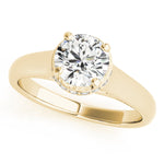 Round Lab Diamond Trellis Solitaire Engagement Ring — Picasso Gold & Diamond
