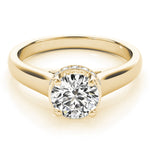 Round Lab Diamond Trellis Solitaire Engagement Ring — Picasso Gold & Diamond