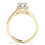 Round Lab Diamond Trellis Solitaire Engagement Ring — Picasso Gold & Diamond