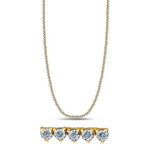 Radiant Opulence: 10K 1.83-2.19CT D-Necklace - Picasso Gold & Diamond Jewelry