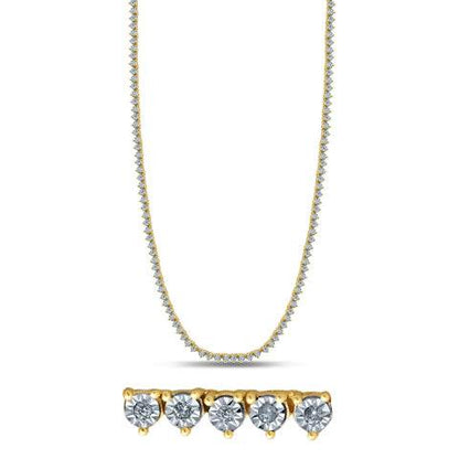 Radiant Opulence: 10K 1.83-2.19CT D-Necklace - Picasso Gold & Diamond Jewelry