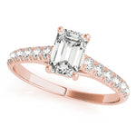 Emerald Cut Trellis Lab Grown Diamond Engagement Ring - VS1 D/E/F | 14K & 18K Gold | 14K White Gold | Emerald Cut Lab Diamond | Picasso Gold & Diamond Chicago