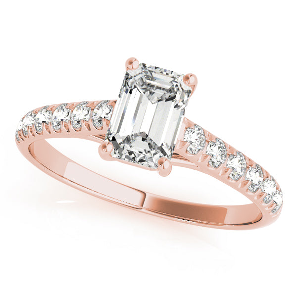 Emerald Cut Trellis Lab Grown Diamond Engagement Ring - VS1 D/E/F | 14K & 18K Gold | 14K White Gold | Emerald Cut Lab Diamond | Picasso Gold & Diamond Chicago