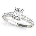 Emerald Cut Trellis Lab Grown Diamond Engagement Ring - VS1 D/E/F | 14K & 18K Gold | 14K White Gold | Emerald Cut Lab Diamond | Picasso Gold & Diamond Chicago