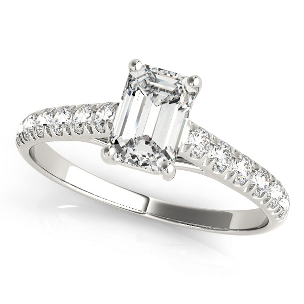Emerald Cut Trellis Lab Grown Diamond Engagement Ring - VS1 D/E/F | 14K & 18K Gold | 14K White Gold | Emerald Cut Lab Diamond | Picasso Gold & Diamond Chicago