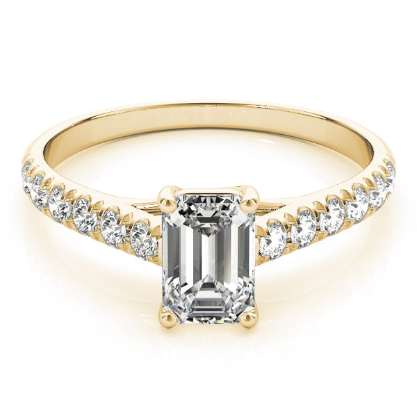 Emerald Cut Trellis Lab Grown Diamond Engagement Ring - VS1 D/E/F | 14K & 18K Gold | 14K White Gold | Emerald Cut Lab Diamond | Picasso Gold & Diamond Chicago