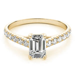 Emerald Cut Trellis Lab Grown Diamond Engagement Ring - VS1 D/E/F | 14K & 18K Gold | 14K White Gold | Emerald Cut Lab Diamond | Picasso Gold & Diamond Chicago