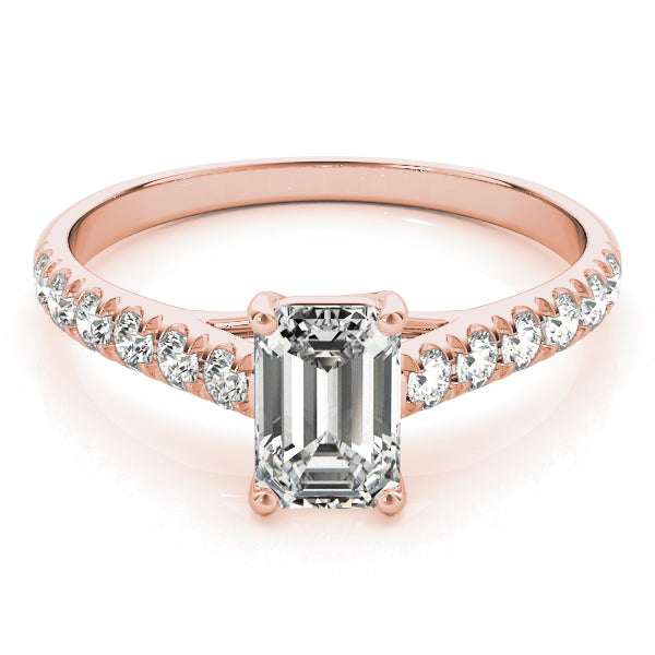 Emerald Cut Trellis Lab Grown Diamond Engagement Ring - VS1 D/E/F | 14K & 18K Gold | 14K Yellow Gold | Emerald Cut Lab Diamond | Picasso Gold & Diamond Chicago