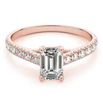 Emerald Cut Trellis Lab Grown Diamond Engagement Ring - VS1 D/E/F | 14K & 18K Gold | 14K Yellow Gold | Emerald Cut Lab Diamond | Picasso Gold & Diamond Chicago