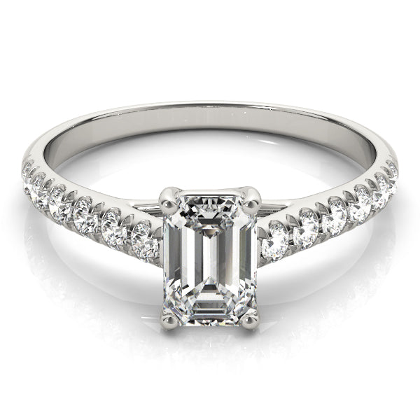 Emerald Cut Trellis Lab Grown Diamond Engagement Ring - VS1 D/E/F | 14K & 18K Gold | 14K Yellow Gold | Emerald Cut Lab Diamond | Picasso Gold & Diamond Chicago