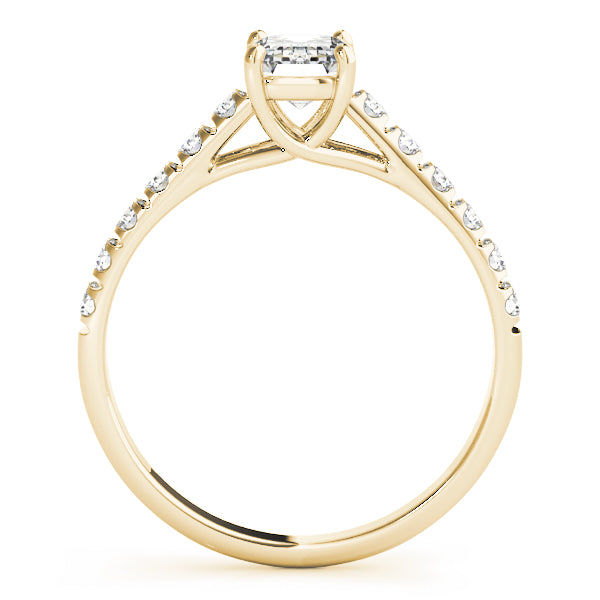 Emerald Cut Trellis Lab Grown Diamond Engagement Ring - VS1 D/E/F | 14K & 18K Gold | 14K Yellow Gold | Emerald Cut Lab Diamond | Picasso Gold & Diamond Chicago