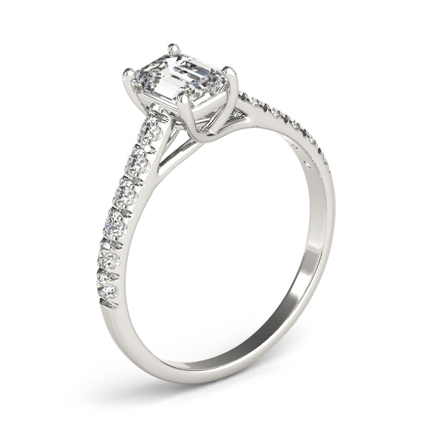 Emerald Cut Trellis Lab Grown Diamond Engagement Ring - VS1 D/E/F | 14K & 18K Gold | 14K Rose Gold | Emerald Cut Lab Diamond | Picasso Gold & Diamond Chicago