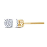 "Super Flower" 10KT 0.09-0.14CT D-Earrings: Exquisite Floral Brilliance - Picasso Gold & Diamond Jewelry