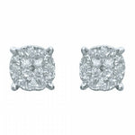 10KT 0.10-0.12CT D-EARRINGS "SUPER FLOWER " - Picasso Gold & Diamond Jewelry