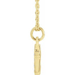 Faithful Sparkle: 14K Yellow .04 CTW Natural Diamond Youth Cross Necklace - Picasso Gold & Diamond Jewelry