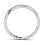 1/8 ct tw Lab Grown Diamond Wedding Band in 14K White Gold
