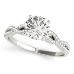 1/5 ct tw Lab Grown Diamond Engagement Ring Setting in 14K White Gold