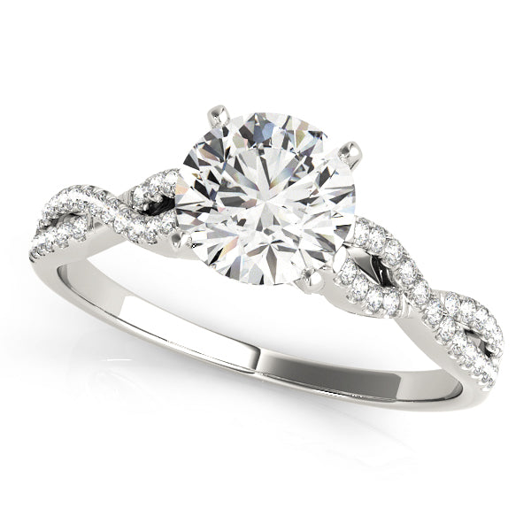 1/5 ct tw Lab Grown Diamond Engagement Ring Setting in 14K White Gold