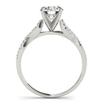1/5 ct tw Lab Grown Diamond Engagement Ring Setting in 14K White Gold