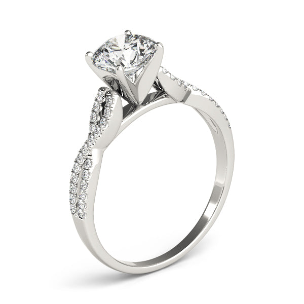1/5 ct tw Lab Grown Diamond Engagement Ring Setting in 14K White Gold