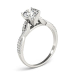 1/5 ct tw Lab Grown Diamond Engagement Ring Setting in 14K White Gold