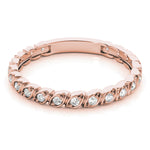 1/6 ct tw Lab Grown Diamond Wedding Band in 14K Rose Gold