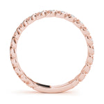 1/6 ct tw Lab Grown Diamond Wedding Band in 14K Rose Gold