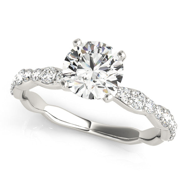 1/3 ct tw Lab Grown Diamond Engagement Ring Setting in 14K White Gold
