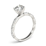 1/3 ct tw Lab Grown Diamond Engagement Ring Setting in 14K White Gold