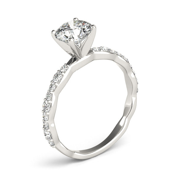 1/3 ct tw Lab Grown Diamond Engagement Ring Setting in 14K White Gold