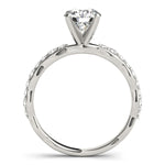 1/3 ct tw Lab Grown Diamond Engagement Ring Setting in 14K White Gold