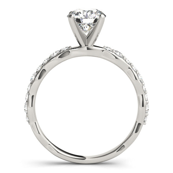 1/3 ct tw Lab Grown Diamond Engagement Ring Setting in 14K White Gold