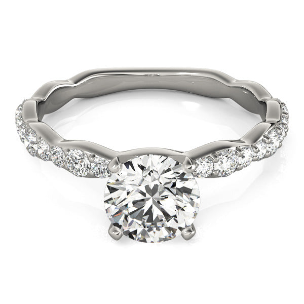 1/3 ct tw Lab Grown Diamond Engagement Ring Setting in 14K White Gold