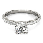 1/3 ct tw Lab Grown Diamond Engagement Ring Setting in 14K White Gold