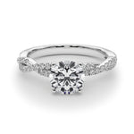 1/5 ct tw Lab Grown Diamond Engagement Ring Setting in 14K White Gold