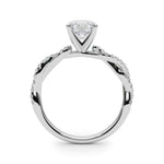 1/5 ct tw Lab Grown Diamond Engagement Ring Setting in 14K White Gold