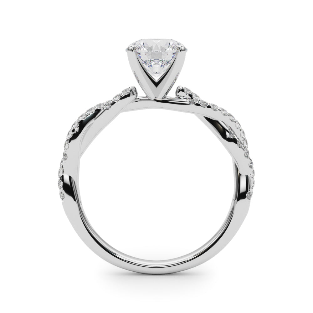 1/5 ct tw Lab Grown Diamond Engagement Ring Setting in 14K White Gold