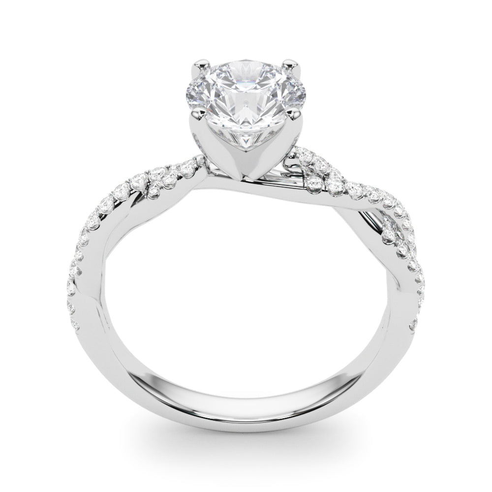 1/5 ct tw Lab Grown Diamond Engagement Ring Setting in 14K White Gold