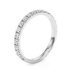 3/8 ct tw Lab Grown Diamond Wedding Band in 14K White Gold